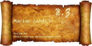 Marlep Zalán névjegykártya